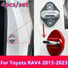 Toyota RAV4 4X Red Accessories Door Lock Protective Cover Trim (2013-2023)