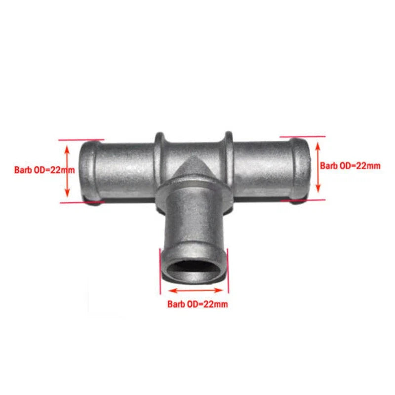 Cooling Water Hoses - Compatible with Various Models 2 x 3/4" Hose Connector Tee