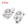 2 x 8mm 7/8" Motorcycle Handlebar Rearview Mirror Holder Adaptor Silver Tone