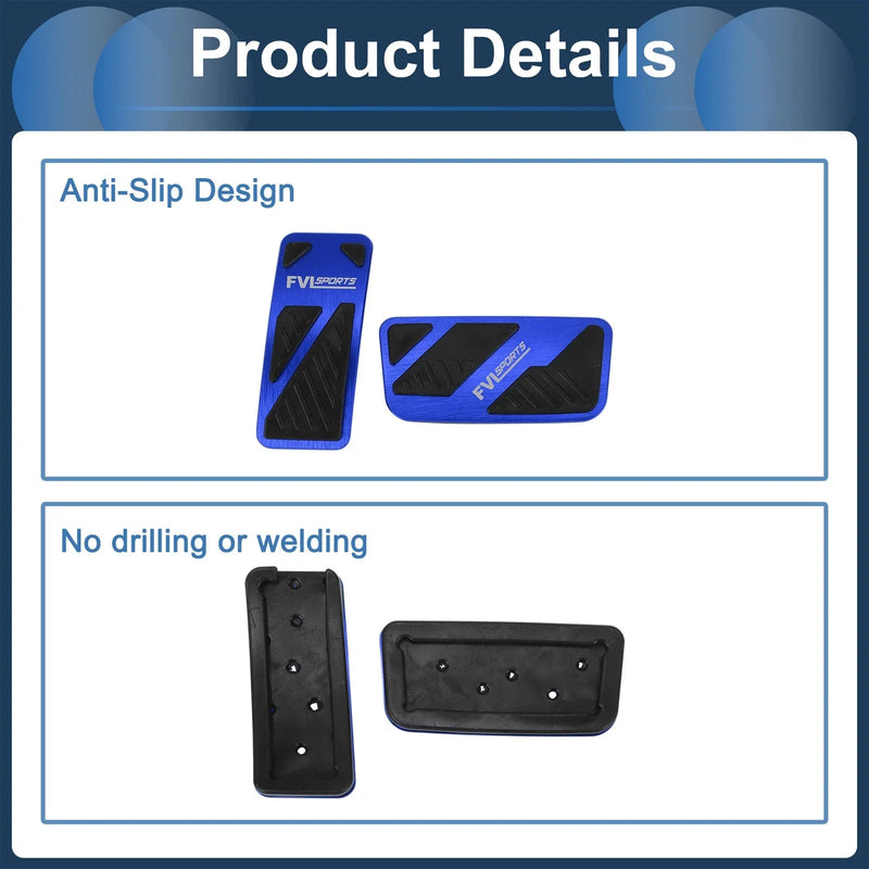 Ford Ranger (2024) Blue Automatic Foot Accelerator Pedal Covers