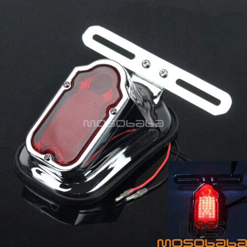 Harley Dyna Softail Sportster Red Tombstone Tail Light Brake Lamp