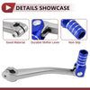 Bosuer 125 Folding Gear Shifter Lever Titanium Tone Blue