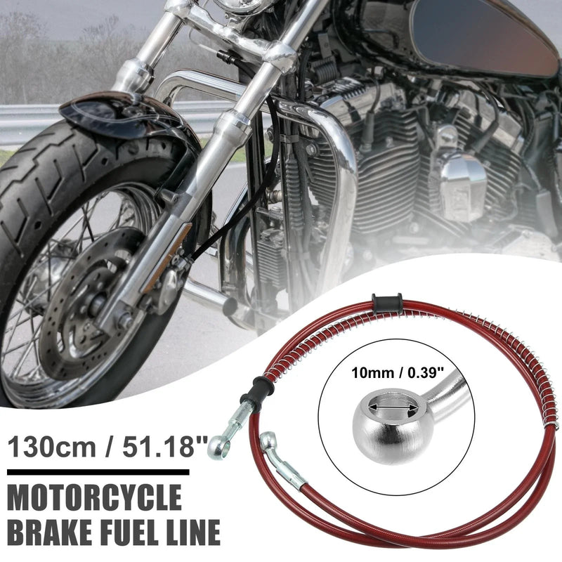 Motorcycle Ends / 130cm 10mm / Motorcycle Braided Brake Clutch Hose