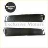 S13 b-pillar covers in black carbon fiber with glossy finish door handle trim pieces shown from the back side