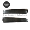 Carbon fiber s13 b-pillar covers with glossy black finish and diagonal weave pattern door handle trim pieces