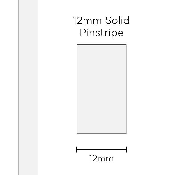 Saas Pinstripe Solid White 12mm x 10m 11402