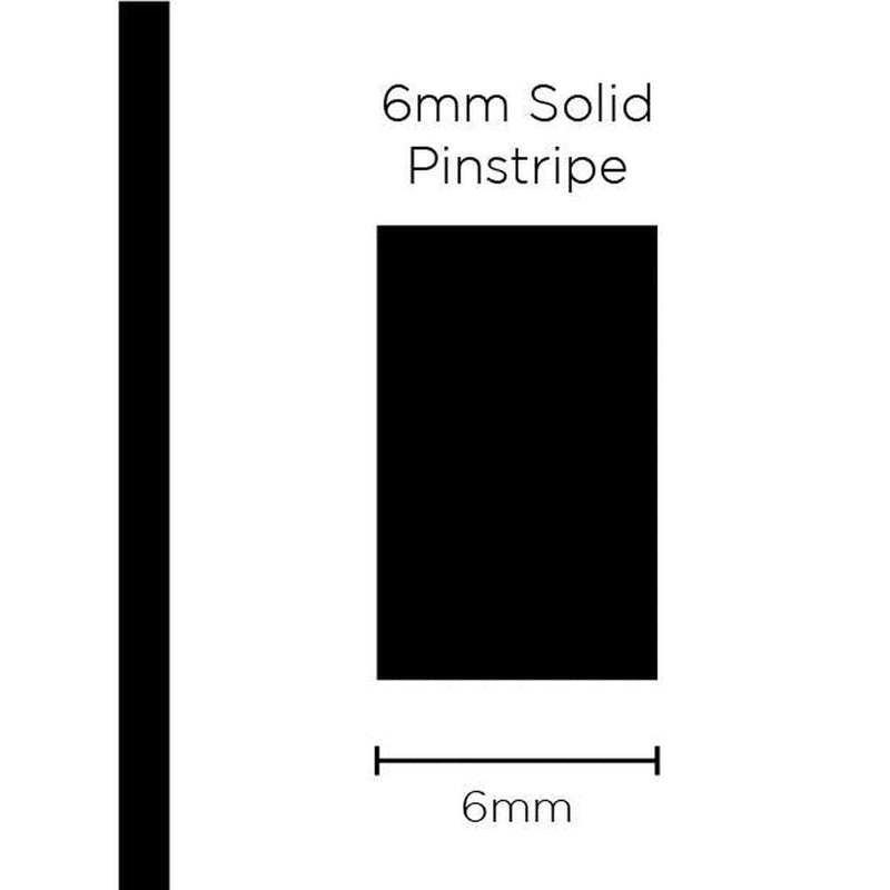 Saas Pinstripe Solid Black 6mm x 10m 1201