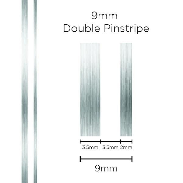 Saas Pinstripe Double Silver 9mm x 10m 1507