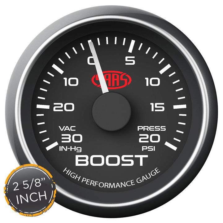 Saas Muscle Series 2-5/8" Boost Gauge 30 In Hg/20 Psi