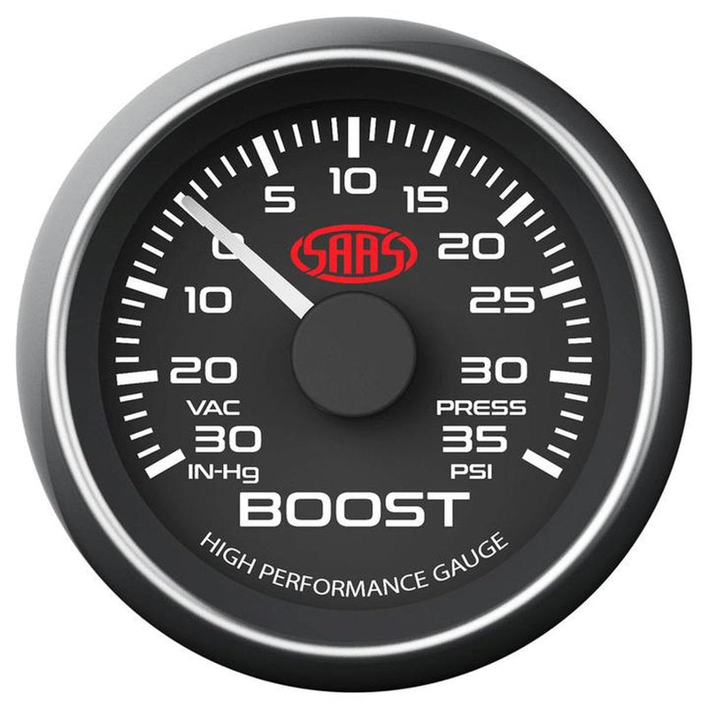 Saas Muscle Series 2-1/16" Boost Gauge 30 In Hg/35 Psi
