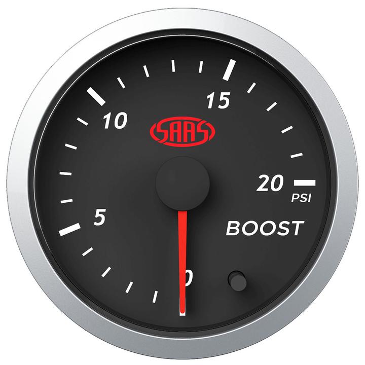Saas Street Series 2-1/16" Boost Gauge Diesel 0-20 Psi