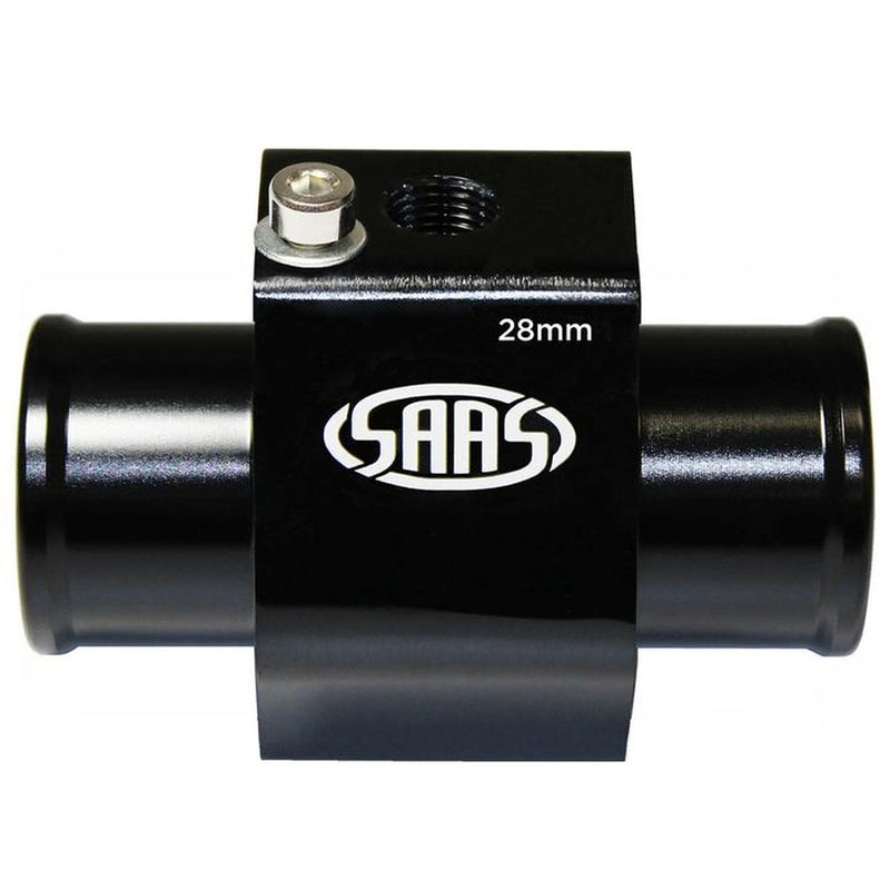 Saas 28mm Water Temp Hose Adapter Black SWTA28B