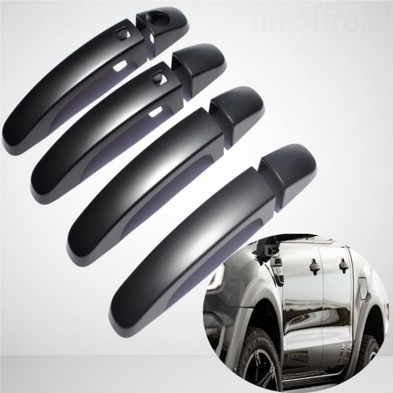 Door Handle Covers Ford Ranger PX1 PX2 PX3 2012-2021 / Everest 2015-2021 Smart key Matte Black