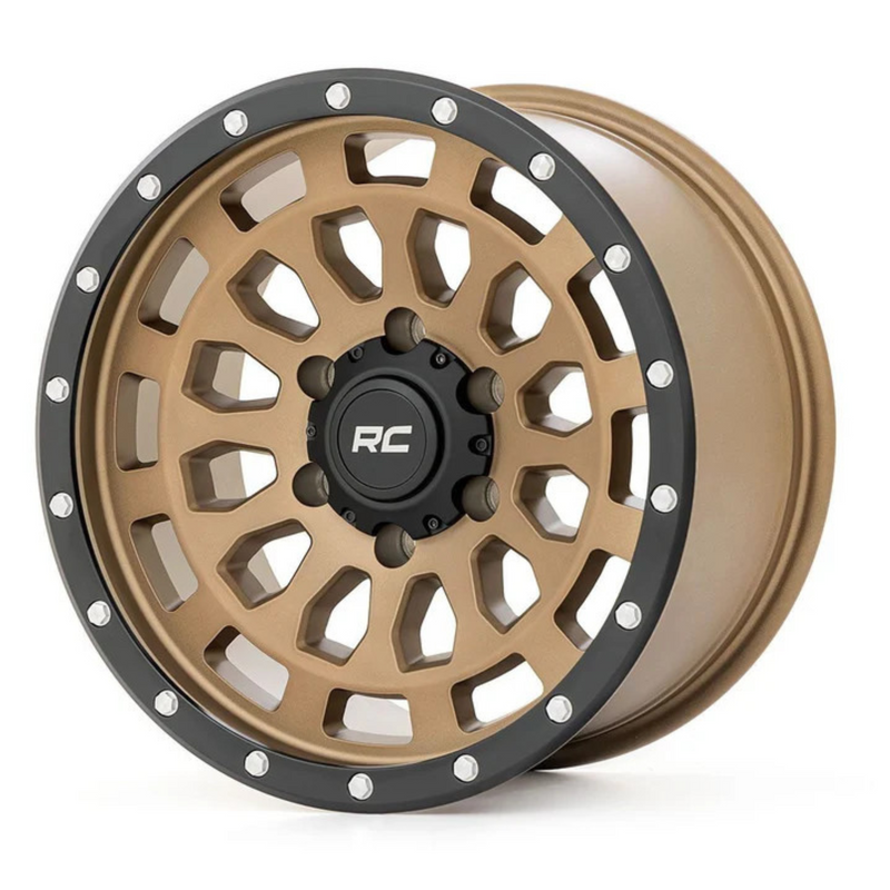 Rough Country 87 Series Wheel Simulated Beadlock Bronze/Black