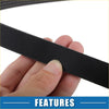 Black leather serpentine belt strap made of epdm held in hand for toyota 4runner 2003-2004 use