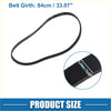 Black rubber serpentine belt for toyota avalon 1995-2004 with smooth textured surface and reinforced edges
