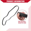 Black rubber serpentine belt with textured surface and smooth edges epdm replacement for toyota highlander 2008 2009