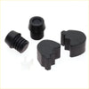Black rubber furniture leg protectors with matte finish in cylindrical square and heart shapes for nissan d21 hardbody