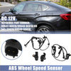 Set of 2 black abs wheel speed sensors with coiled wiring and plastic connectors for Toyota Tundra 2000-2006