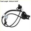 Black rear abs wheel speed sensor set of 2 for toyota venza 2009-2015 with coiled cable and metal bracket