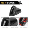 Black carbon fiber shark fin roof antenna cover trim for toyota tundra 2014-2021 with red adhesive strips