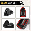 Black shark fin roof antenna cover trim for toyota tundra with red adhesive strips on the back for easy install