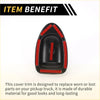 Black and red plastic shark fin roof antenna cover trim with bold red edges for toyota tundra 2014-2021