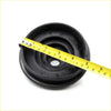 Black rubber engine mount with circular ridges and central hole measured by tape for mazda familia shift boot cover