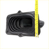 Black rubber shift boot cover gasket with concentric ridges and mounting holes for toyota hilux 2005-2015