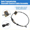 Black rubber-sheathed shift cable for Toyota RAV4 2001-2005 with stainless steel rod and metal connectors visible from the back