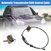 Black automatic transmission shift cable for Toyota RAV4 2001-2005 with metallic connectors and square mounting plate