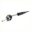 Black and silver manual shift gear box lever with metallic shaft and rubberized grip for toyota hilux 2005-2015