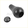 Black rubber-coated shift knob with matching cover showing white gear positions for 5-speed manual jeep wrangler tj