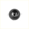 Black rubber shift knob with metallic inner shaft for 5-speed manual jeep wrangler tj 1997–2002