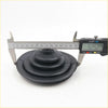 Black rubber car exhaust flange with concentric ridges for shift knob boot cover on datsun nissan 620 610 1500 160b 180b
