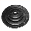 Black rubber shift knob boot cover with concentric ridges and central hole for datsun nissan 620 610 1972-1979
