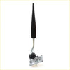 Black rubber-coated shift lever with metallic shaft and bracket for toyota hilux 2004-2015 back side view