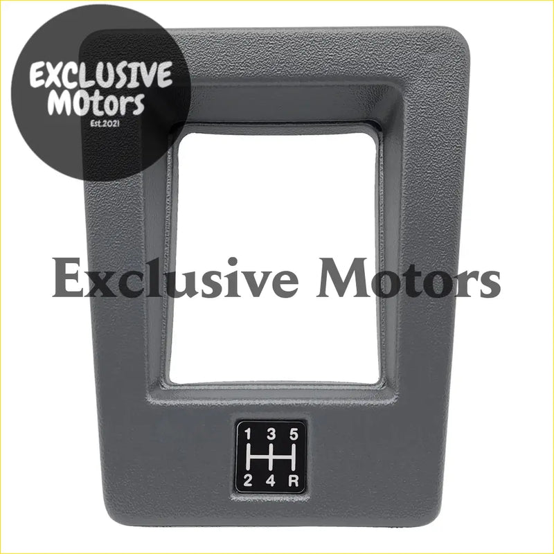 Gray textured plastic shifter surround trim for holden commodore vl walkinshaw ss with black label showing shift numbers