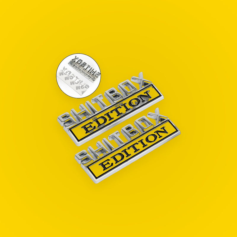 Shitbox Edition Emblem Decal Stickers for Ford/Chevy Cars & Trucks