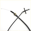 Black short throttle cable for Nissan Navara d22 with metallic connector and rubber grip for 1997-2014 models