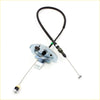 Short throttle cable for nissan sentra sunny b13 b14 ga16de with black metal housing and two steel cables