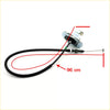 Black rubber-coated short throttle cable with metallic housing and adjustment for Nissan Sentra Sunny B13 B14 GA16DE