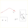 Red-painted metal brake pedal linkage assembly with short throttle cable for nissan sentra sunny b13 b14 ga16de 1990-1999