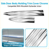 Chrome finished side door body molding trim covers for mitsubishi outlander 2024 plus shown from the back side