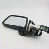Black rectangular side door mirror for Nissan Navara D21 ute 1986-1997 with glossy finish and mounting bracket