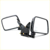 Side door mirror for nissan navara d21 ute 1986-1997 with black plastic body and gold-colored mounting screws visible from the back