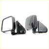 Side door mirror set for nissan navara d21 ute 1987-1997 black plastic side view mirrors with glossy finish and mounts