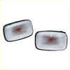 Side marker turn signal light for toyota hilux n140 n160 clear rectangular with black plastic frame and ridged lens