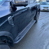 Black textured side step raptor style heavy duty steel with matte finish and perforated grip for ranger 2022 double cab