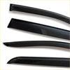 Black glossy plastic side visor wind deflectors with sleek curved design for toyota hilux 4-dr ute 2004-2015